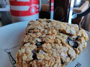 A delicious vegan cherry and dark chocolate scone! at Isles Bun & Coffee in Minneapolis