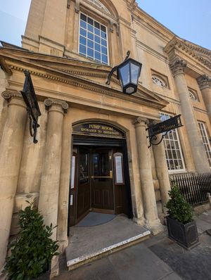 The entrance - isn't it fabulous?! 🤩 at The Pump Room in Bath