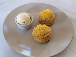 Vegan Cheese Scones at The Pump Room in Bath
