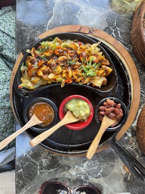 Mushroom fajitas   at Ranchero in Istanbul