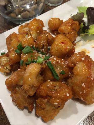 General Tso’s cauliflower  at Blondie's in Flint