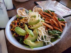 Southwest Salad with cajun ranch at Blondie's in Flint