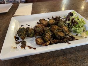 Vegan Brussel Sprout appetizer  at Blondie's in Flint
