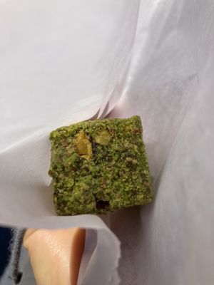 Turkish delight: pistachio & fig at Green Taste Vegan Goods in San Francisco