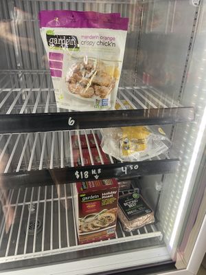 Frozen section  at Green Taste Vegan Goods in San Francisco