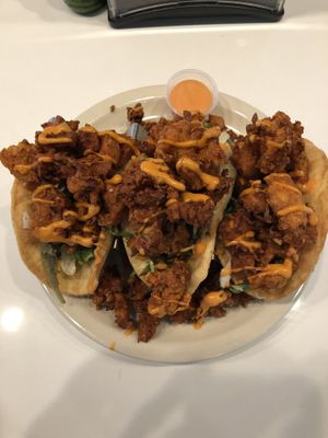 Fried Jack Fruit Tacos at Juuuicy's Vegan Restaurant & Mama's Vegan Cocina in West Palm Beach