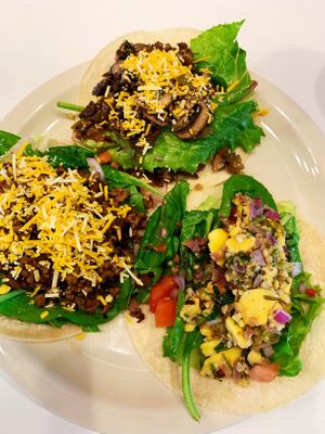 From the Taco Bar at the Juuuicy!  at Juuuicy's Vegan Restaurant & Mama's Vegan Cocina in West Palm Beach