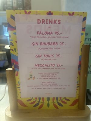 Drinks  at Pastor Tacos in Copenhagen