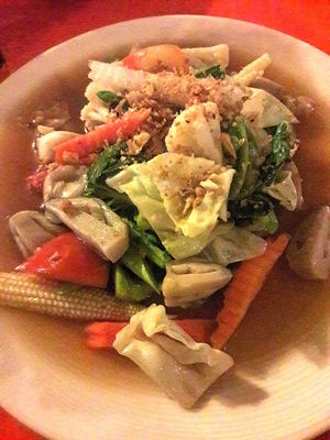 Stir fried vegetables at The Terrace in Krabi