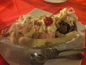 Banana split (contains dairy) at The Terrace in Krabi