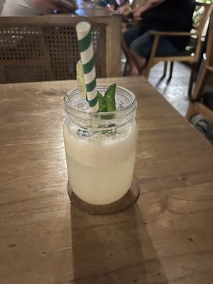 Lime and lychee fresh juice  at LemonGrass Thai Restaurant in Legian