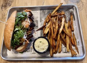 Bahn mi with fries  at Verdura in Phoenix