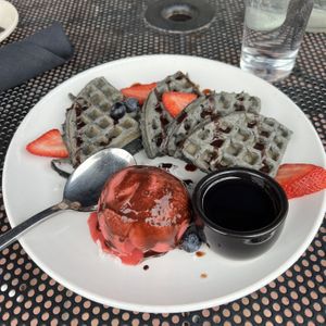 goth waffles (amazing)  at Verdura in Phoenix