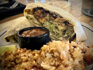 The Supreme crunch wrap w/ Spanish rice  at Verdura in Phoenix