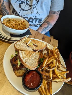 VBLT, fries, Spanish rice at Verdura in Phoenix