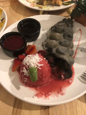 Goth waffle, delicious! at Verdura in Phoenix