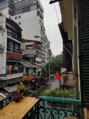Balcony view at Hanoi Coffee Station in Hanoi