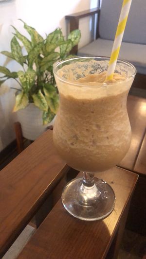 Peanut butter coffee with soy milk! at Hanoi Coffee Station in Hanoi