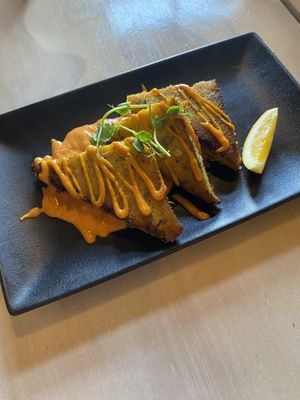 Polenta cakes   at Monteiths in Greymouth