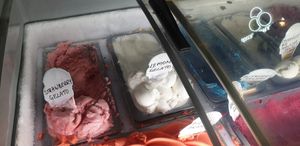 Clearly labelled and seperate fridge for non dairy at The Barwon Scoop in Barwon Heads