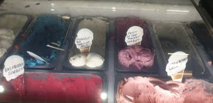 Clearly labelled and seperate fridge for non dairy at The Barwon Scoop in Barwon Heads