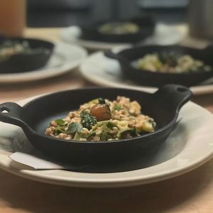 oat risotto at Forage in Cambridge