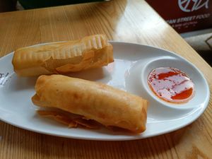 Veg spring rolls at Xian Street Food in Dublin