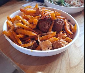 In-house tofu spice bag (Anne St) with falafel included at Xian Street Food in Dublin