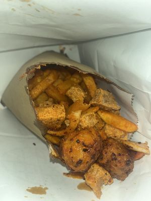 veggie spice bag  at Xian Street Food in Dublin