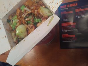 Veggie base with tofu and tokyo teriyaki sauce at Wok to Walk in New York City