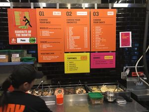The menu at Wok to Walk in New York City