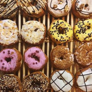 Delicious vegan donuts in various flavors!  at Croissy in Deinze