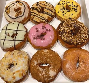 Plantbased colourful donuts! Delicious vegan food!  at Croissy in Deinze