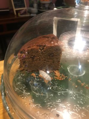 Chocolate cake (vegetarian) at La Jungla Family in Sant Feliu De Llobregat