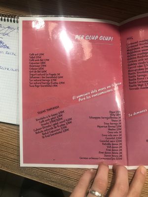 Food letter at La Jungla Family in Sant Feliu De Llobregat