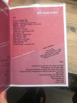 Food and drink letter at La Jungla Family in Sant Feliu De Llobregat