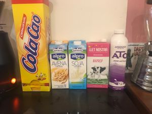 Variety of milks at La Jungla Family in Sant Feliu De Llobregat