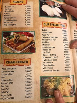 Menu of Tasty Bites. at Tast Bites in Dar Es Salaam