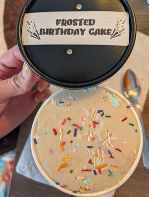 Better than any birthday cake ice cream I've tried before at Sugar Spell Scoops in Sharpsburg