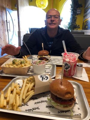 My Birthday vegan treat on holiday in Bournemouth  at Kibae (Formerly Plant Hustler) in Poole