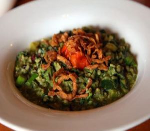 Creamy green risotto or pasta at Hugo's - West Hollywood in West Hollywood