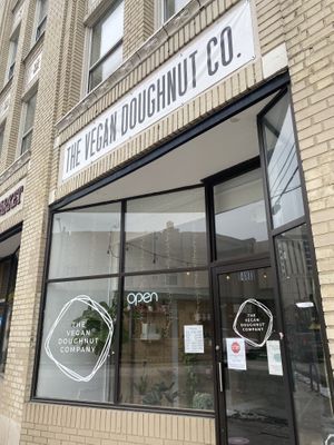 Outside at The Vegan Doughnut Company in Lakewood