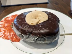 Buckeye donut at The Vegan Doughnut Company in Lakewood