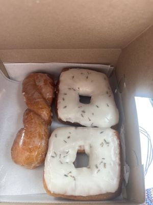 My favs. Lemon and the twist   at The Vegan Doughnut Company in Lakewood