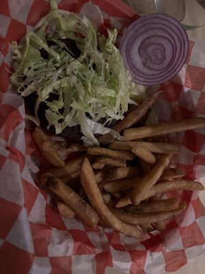 Bunless veggie burger   at Red Nun in Dennis