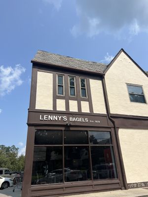 Front of the shop  at Lenny's Bagels in Pelham