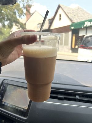Vanilla latte with oat milk  at Lenny's Bagels in Pelham