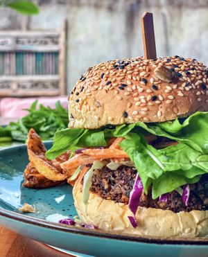 Vegan Quinoa Burger  at Kayu Lembongan in Lembongan
