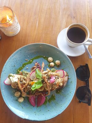 Magic Mushrooms + long black at Kayu Lembongan in Lembongan