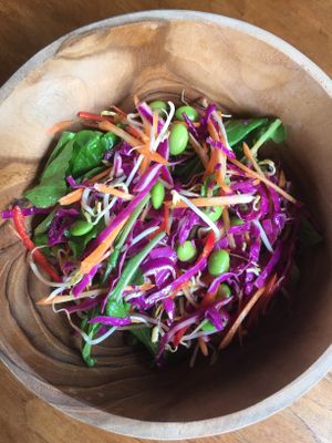 Nourish your body by eating the colours of the rainbow.  Our aptly named Rainbow Salad can help you achieve this. :-) at Kayu Lembongan in Lembongan